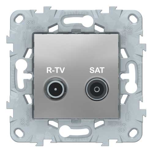 SE Unica New Алюминий Розетка R-TV/SAT, одиночная в Леруа Мерлен