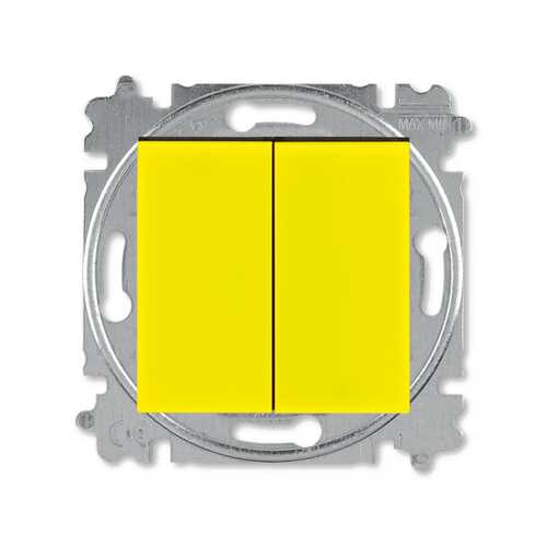 Выключатель ABB EPJ Levit жёлтый, дымчатый чёрный 2-клавишный в Леруа Мерлен