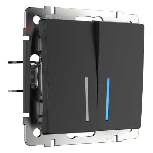 Выключатель Werkel WL08-SW-2G-LED черный матовый в Лаура Марлин
