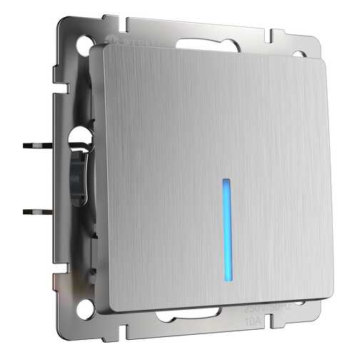 Выключатель Werkel WL09-SW-1G-2W-LED cеребряный рифленый в Лаура Марлин