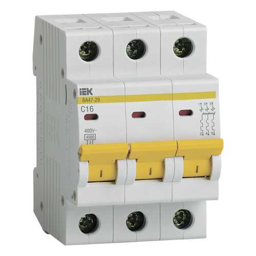 Автомат IEK 3п C/ 16А ВА 47-29 в Лаура Марлин