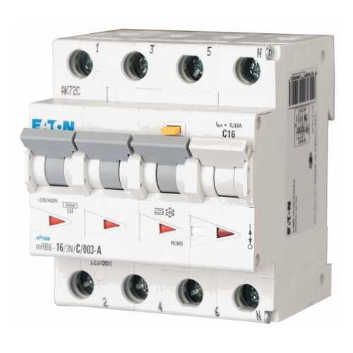 Автоматический выключатель дифференциального тока Eaton mRB6-16/3N/C/003-A в Лаура Марлин