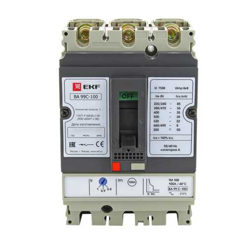 Автоматический выключатель EKF ВА-99C (Compact NS) 100/16А 3P 36кА EKF PROxima в Лаура Марлин
