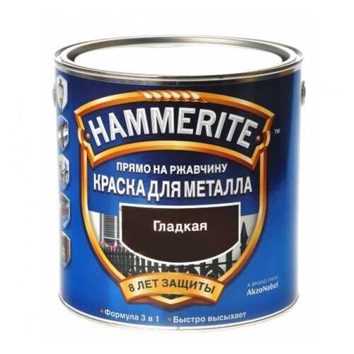 Эмаль по ржавчине гладкая Hammerite Smooth, белая 0,75л в Леруа Мерлен