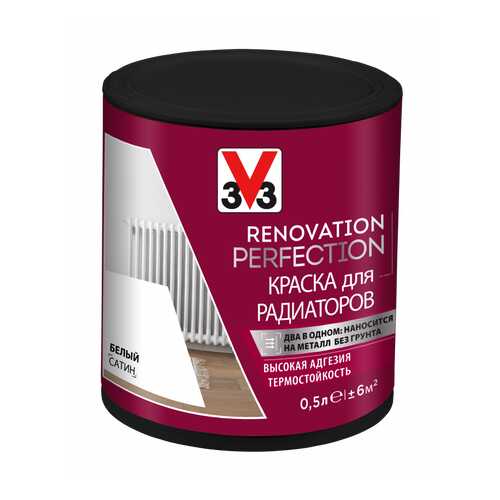 Краска V33 для радиаторов Renovation Perfection Цвет белый в Леруа Мерлен