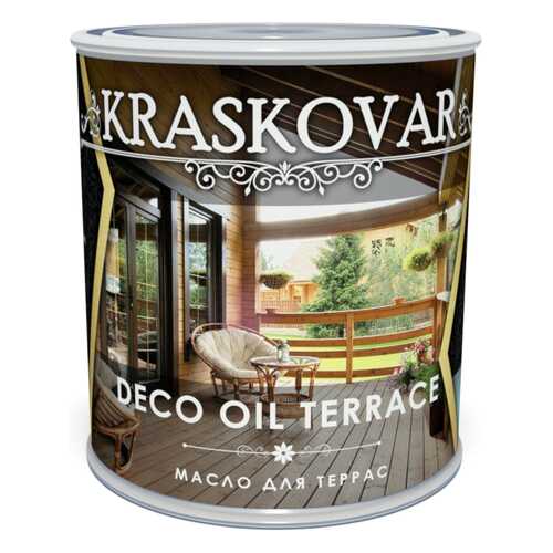 Масло для террас Kraskovar Deco Oil Terrace Тик 0,75л в Леруа Мерлен