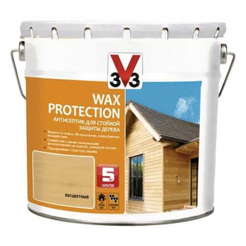 Алкидный антисептик для дерева с добавлением воска WAX PROTECTION Темный дуб 2,5л. в Лаура Марлин