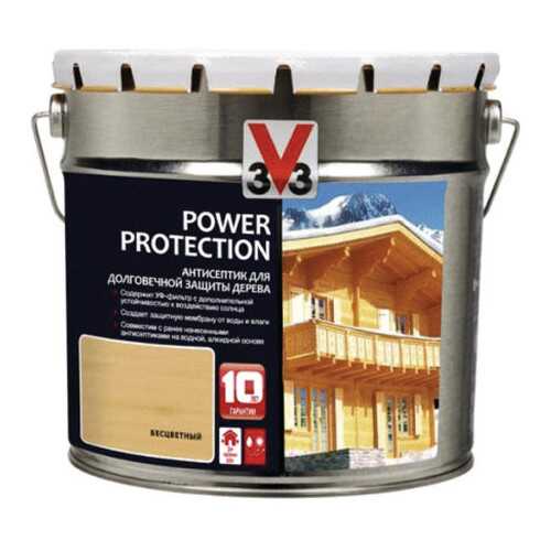 Пропитка для дерева V33 POWER PROTECTION полуглянец Темный дуб 2,5л. в Лаура Марлин