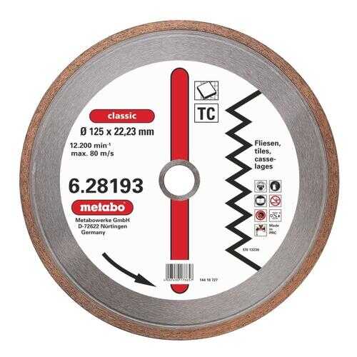 Диск алмазный отрезной по керамике metabo 628193000 в Леруа Мерлен