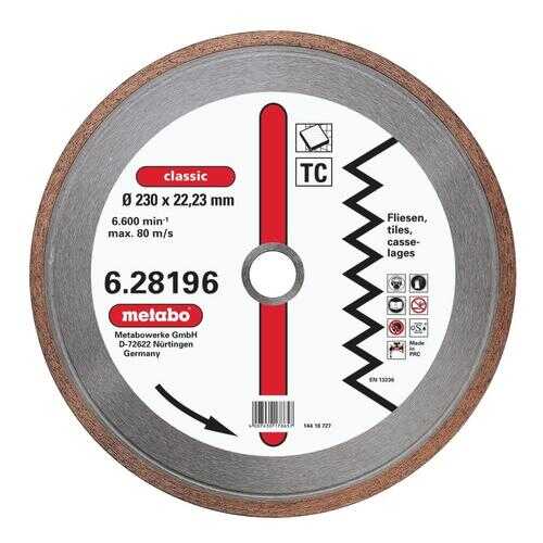 Диск алмазный отрезной по керамике metabo 628196000 в Леруа Мерлен