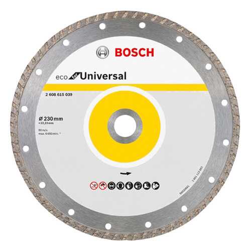 Диск отрезной алмазный Bosch ECO Universal Turbo 230 мм 2608615039 в Леруа Мерлен