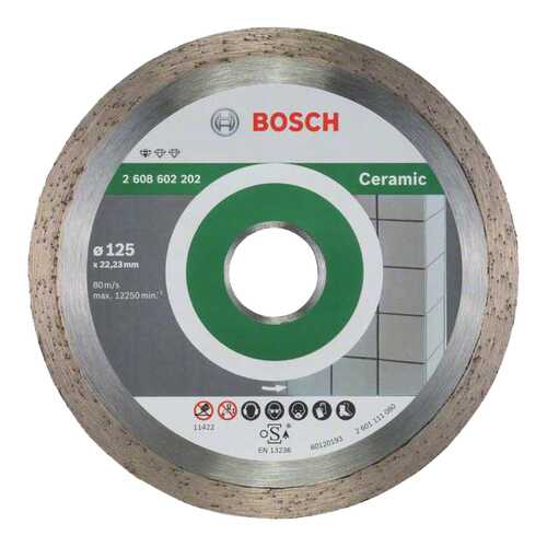 Круг отрезной алмазный Bosch Ceramic 125x22.23мм (2608602202) в Леруа Мерлен