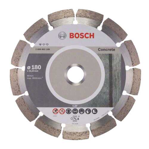 Круг отрезной алмазный Bosch Concrete 180x22.23мм (2608602199) в Леруа Мерлен