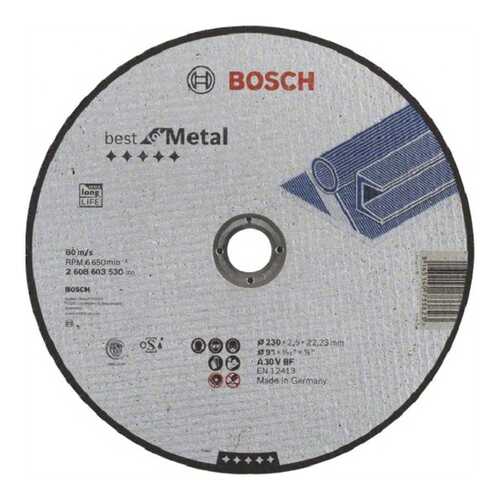 Отрезной круг Bosch Best по метл 230x2,5, прям 2608603530 в Леруа Мерлен