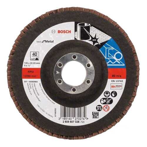 Круг лепестковый Bosch 125мм K40 Best for Metal 2608607326 в Лаура Марлин