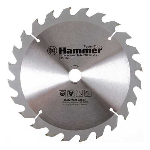 Диск пильный Hammer Flex 205-114 CSB WD 210мм*24*20/16мм по дереву 30664 в Леруа Мерлен