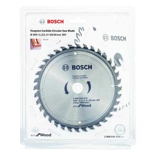 Диск пильный твердосплавный BOSCH Ф160х20мм 36зуб. (ECO WO 2608644374) в Леруа Мерлен