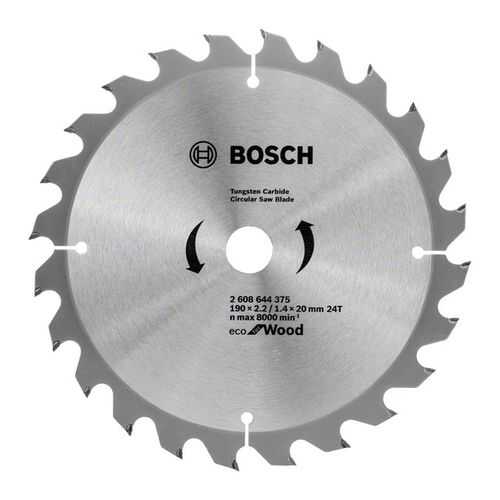 Диск пильный твердосплавный BOSCH Ф190х20мм 24зуб. (ECO WO 2608644375) в Леруа Мерлен