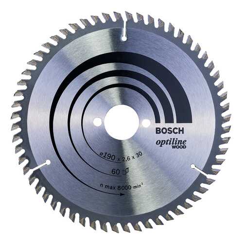 Диск по дереву Bosch STD WO 190x30-60T 2608641188 в Леруа Мерлен