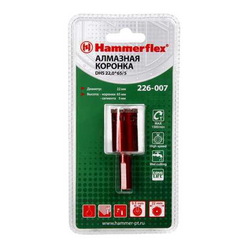 Алмазная коронка по керамограниту/стеклу Hammer Flex 226-007 (58970) в Леруа Мерлен