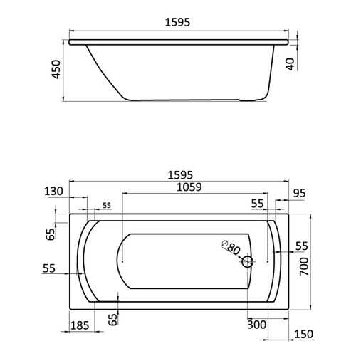 Комплект монтажный Santek для Монако 160х70см белый (WH112425) в Леруа Мерлен