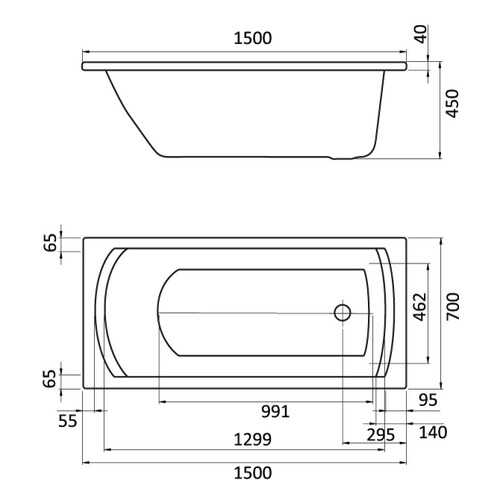 Комплект монтажный Santek для ванны Монако 150х70см белый (WH112424) в Леруа Мерлен