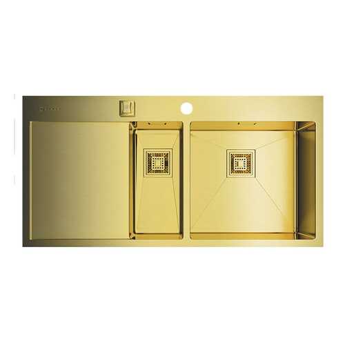 Мойка для кухни из нержавеющей стали Omoikiri New day Akisame 100-2-LG-R золото в Лаура Марлин