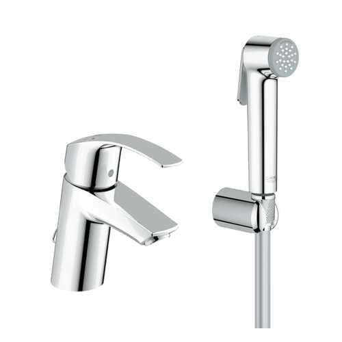 Смеситель с гигиеническим душем Grohe Eurosmart 23124002 хром в Леруа Мерлен