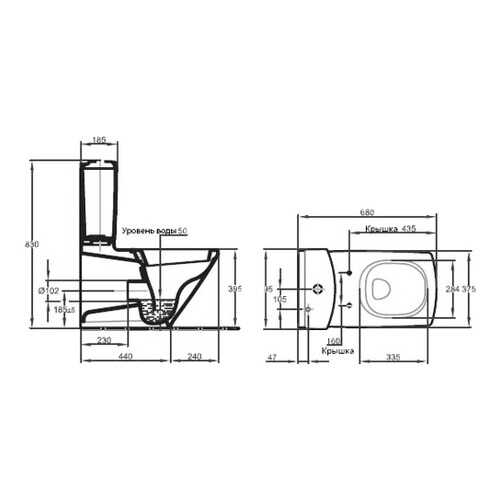 Унитаз-компакт Jacob Delafon Escale 19038W-00 белый в Леруа Мерлен