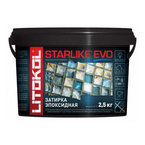 Затирка LITOKOL LITOCHROM STARLIKE EVO S.140 NERO GRAFITE 2,5кг в Леруа Мерлен