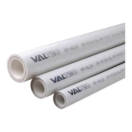 Труба VALTEC PP-ALUX VTp.700.AL25.25 Белый 25x4,2 PN25 50 м в Лаура Марлин
